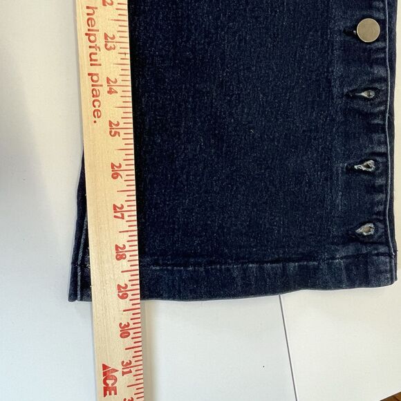 AZI Jeans Womens Size 12 Flair Leg Button Ankle‎ Stretch Stylish Western Fashion - Picture 10 of 10